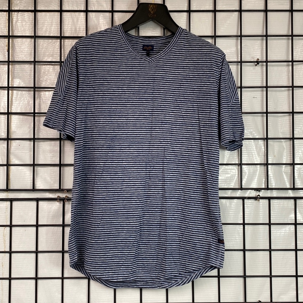 Good Man Brand Hi Vee Tee Size M Color Navy/Blue Heather 100% Cotton